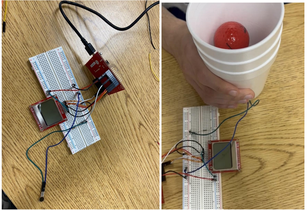 Testing the sensor and cup